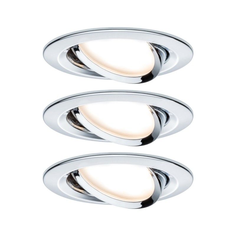 Vestavné svítidlo LED Nova kruhové 3x6,5W GU10 chrom nastavitelné 934.34 - PAULMANN