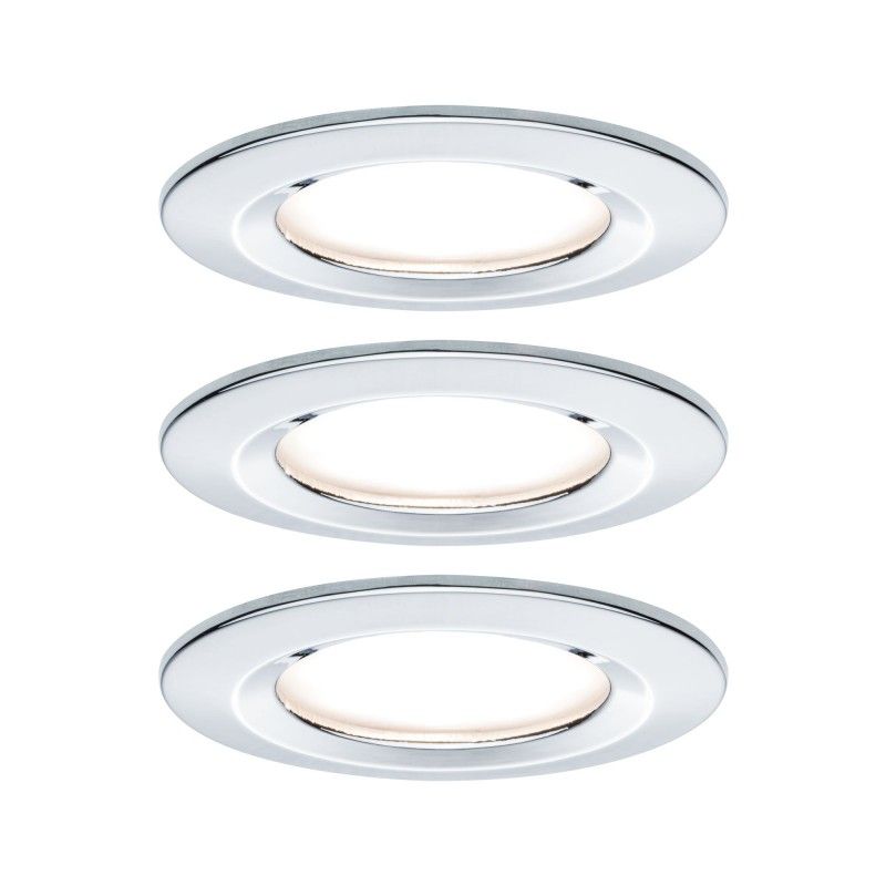 Vestavné svítidlo LED Nova kruhové 3x6,5W GU10 chrom nevýklopné 934.45 - PAULMANN