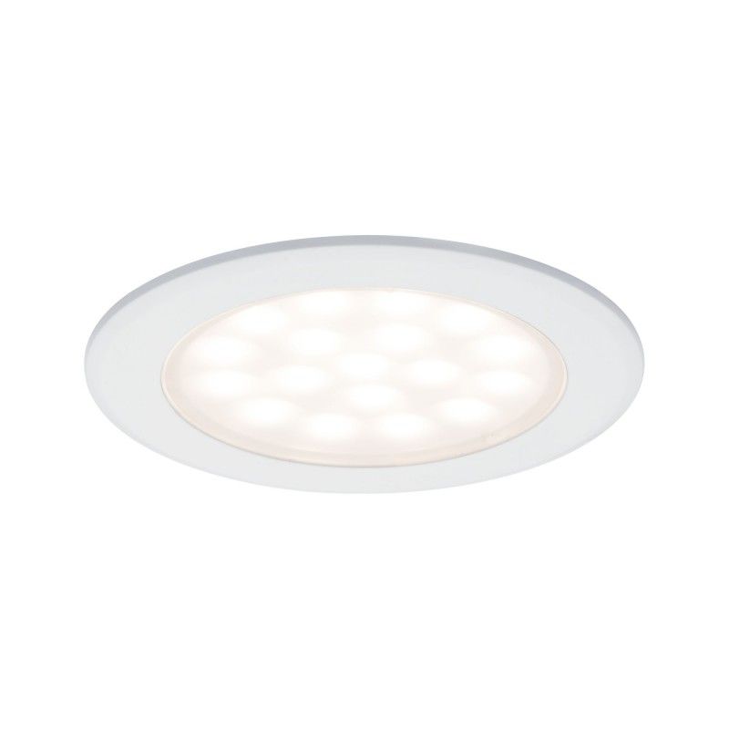 LED nábytkové vestavné svítidlo kruhové 2ks sada 2x2,5W bílá mat 999.21 - PAULMANN