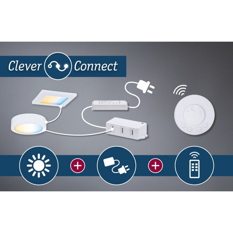 Nábytkové svítidlo Clever Connect spot Trigo nikl kartáčovaný 12V 2,1W měnitelná bílá 2.700-6.500K - PAULMANN