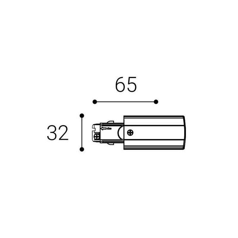 LED2ECO TRACK RIGHT LIVE END, W 6360401