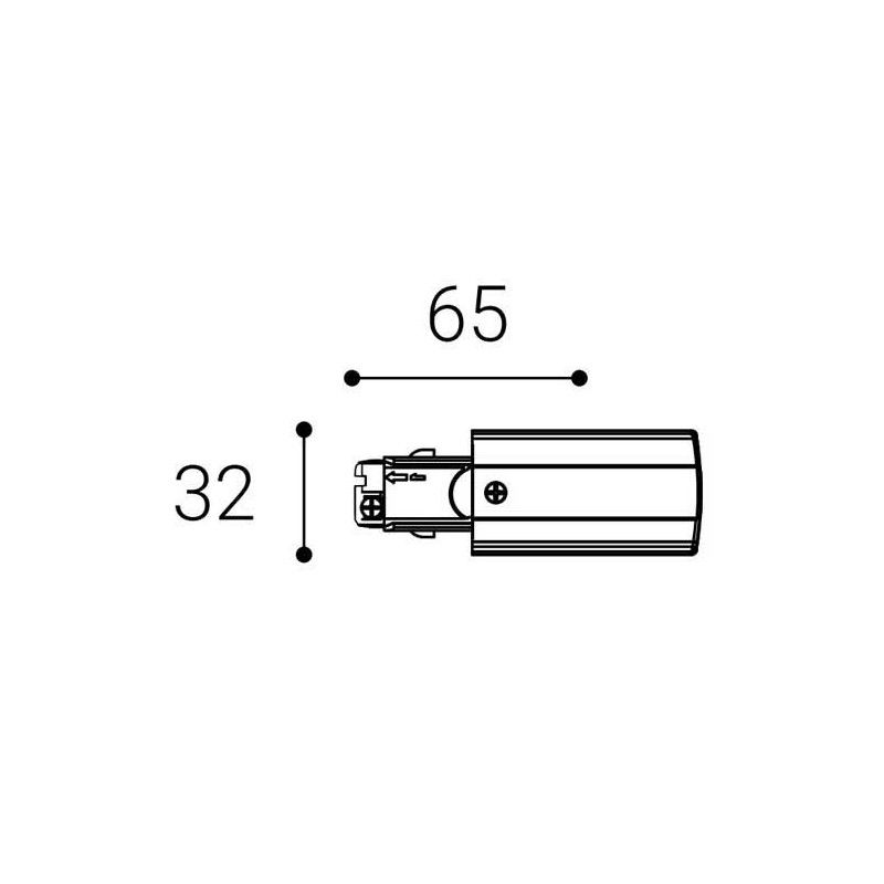 LED2ECO TRACK RIGHT LIVE END, B 6360403