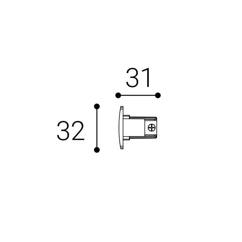 LED2ECO TRACK END CAP, W 6360601
