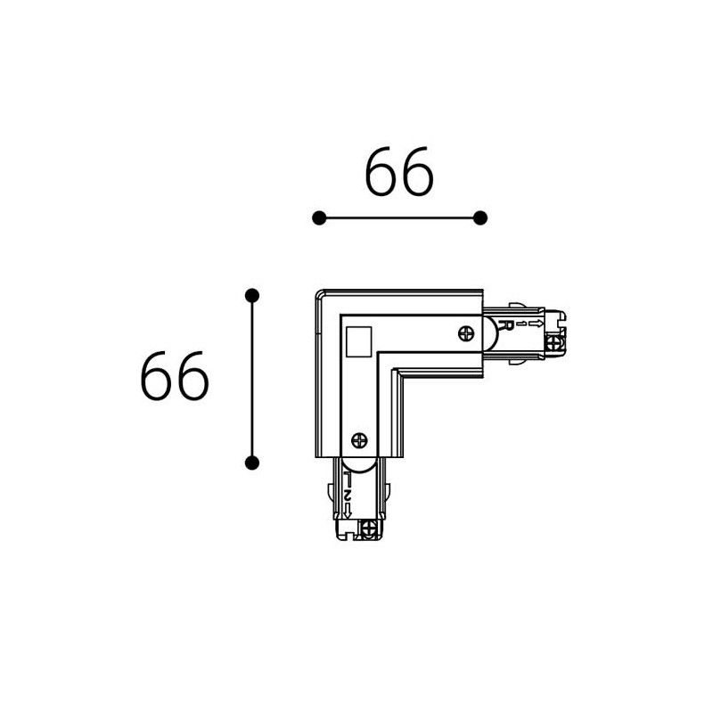 LED2ECO TRACK LEFT L-FEED, W 6360801