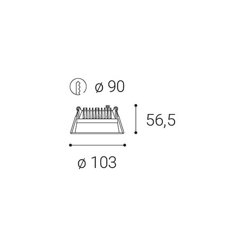 LED2ZETA XS, W DIM 10W 3000K 2250431DT