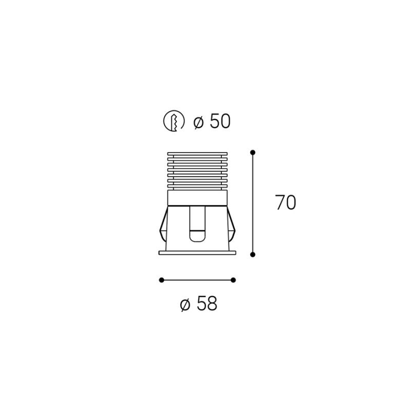 LED2RAY S, B DIM 6W 3000K 2250233DT