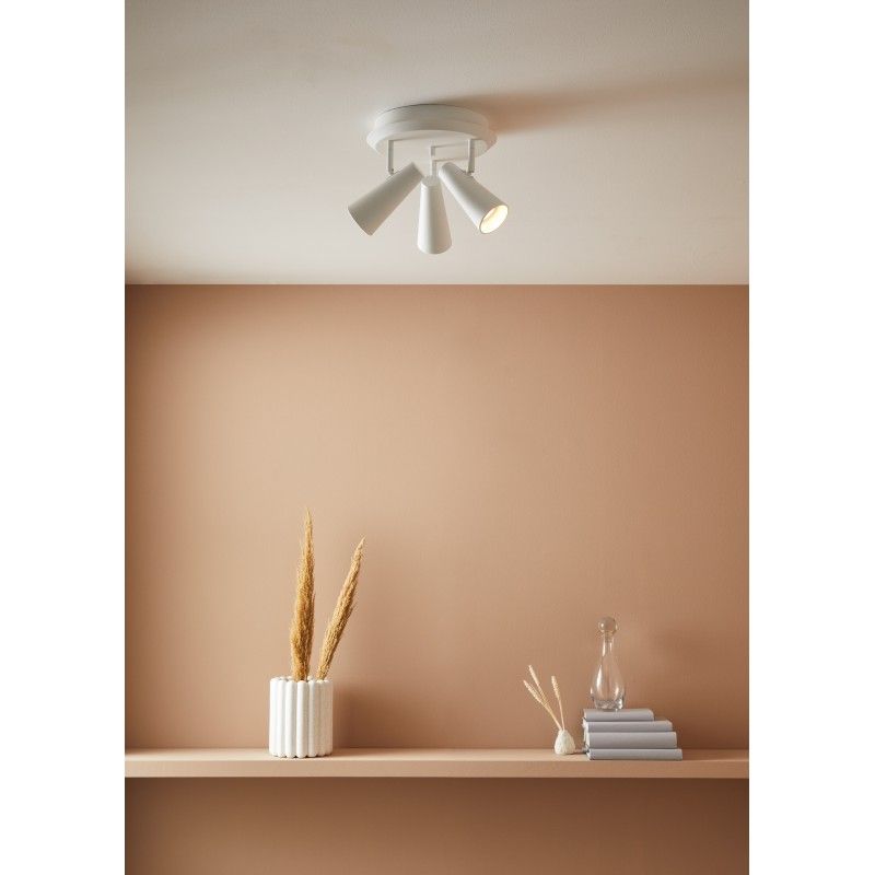 Markslojd CREST Ceiling 3L Round Sandy White 108203