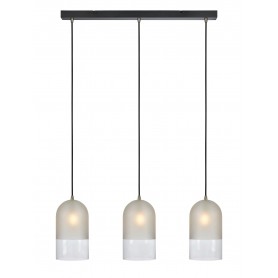 Markslojd COPE Pendant 3L Frosted/Clear/Black 108226