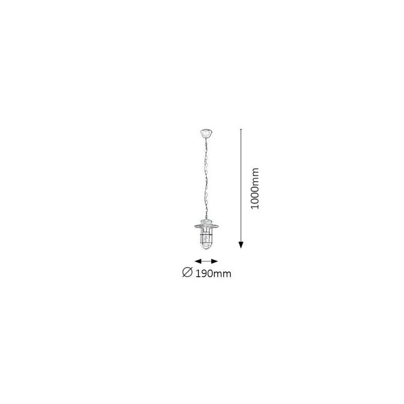Rabalux závesné exteriérové svietidlo Pavia 8070 