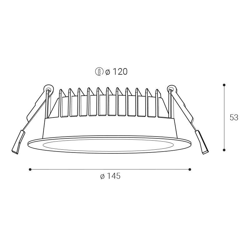 LED2 KAPA 14, B 12W 3000K/3500K/4000K 2235253