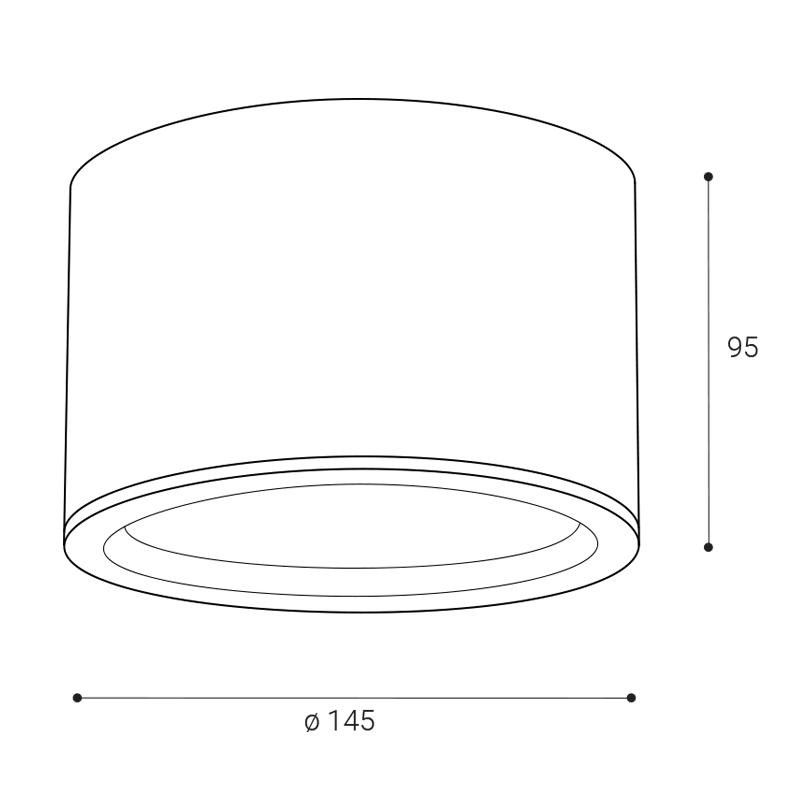 LED2 KAPA ON 14, B DIM 12W 3000K/3500K/4000K 1235453DT
