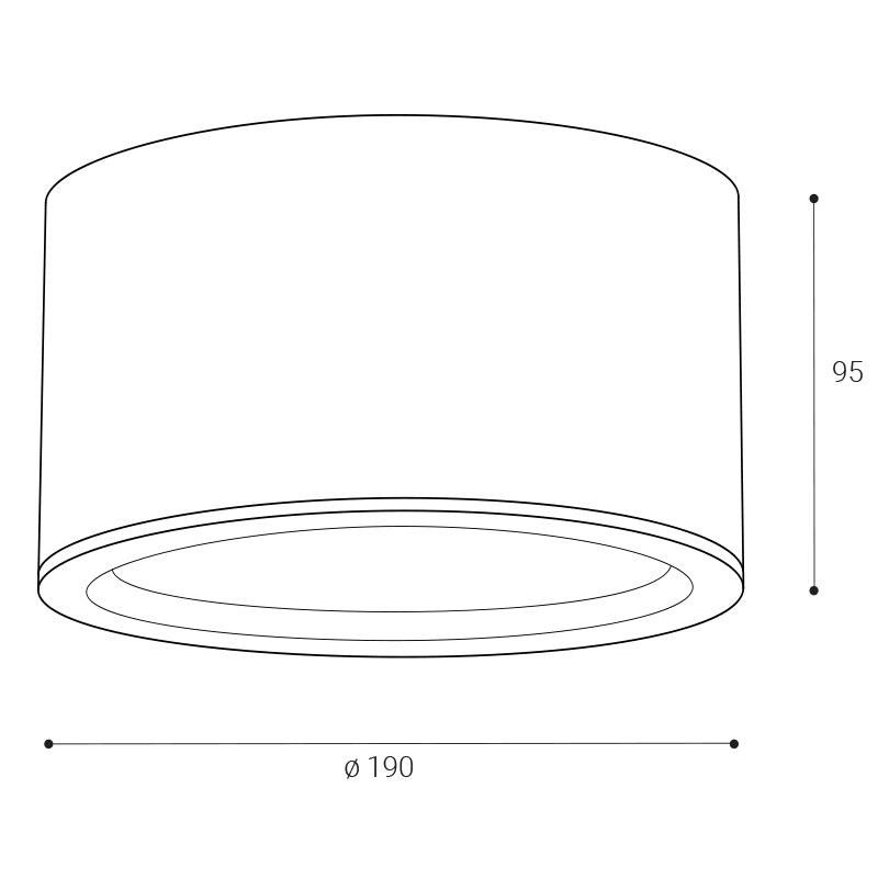 LED2 KAPA ON 19, B DIM 25W 3000K/3500K/4000K 1235553DT
