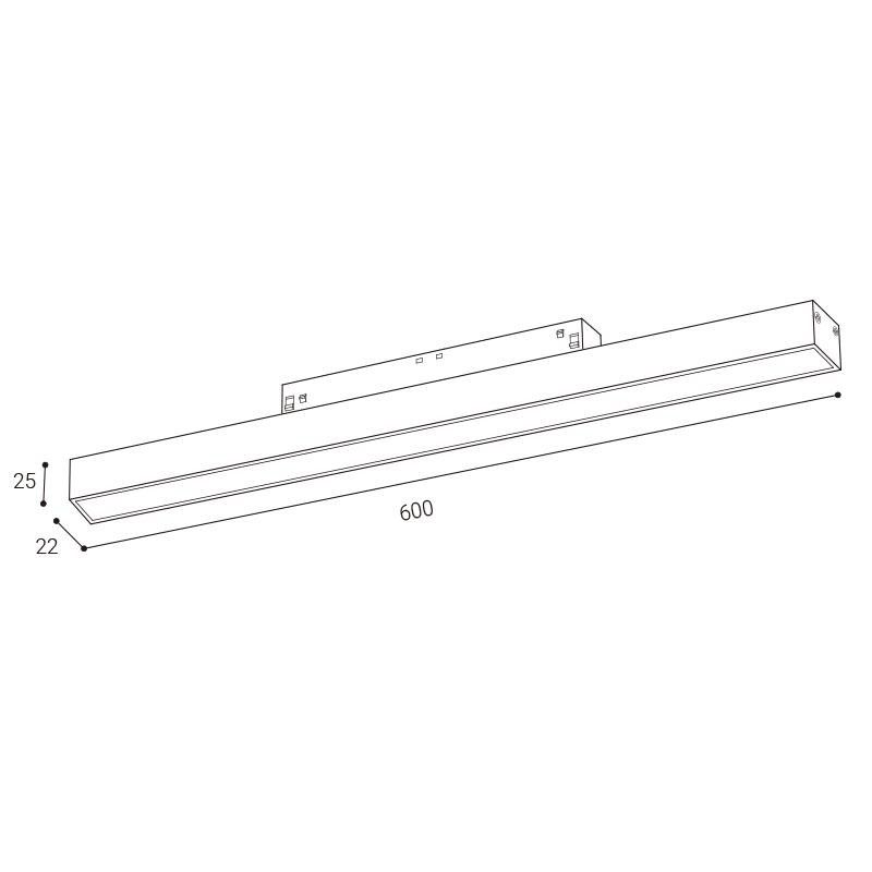 LED2 MAGLINE 60, B DALI DIM 20W 3000K 6092633D