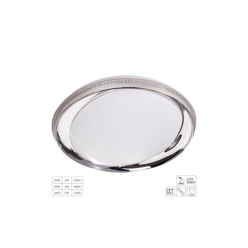 PREZENT VALLI LED/47W,3000-6500K,CHROME/WHITE 71335