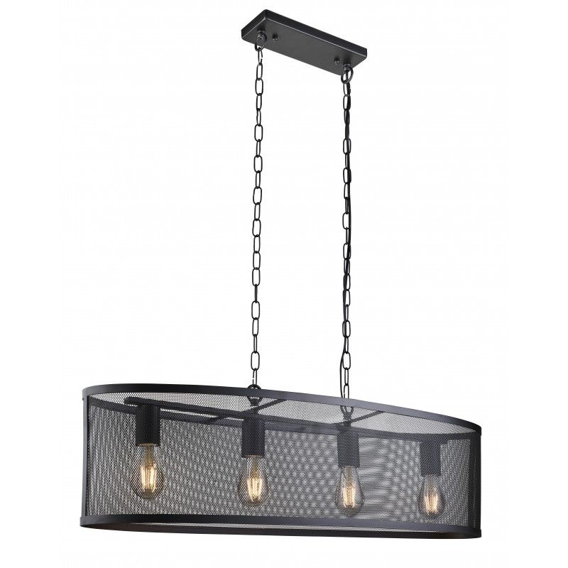 Závesné svietidlo Fishnet Searchlight 2484-4BK Searchlight - 1