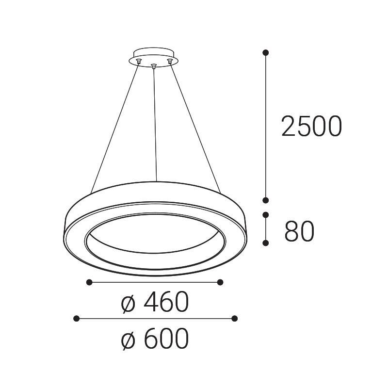 LED2 SATURN SLIM 60 P-Z, W TRIAC DIM 50W 2CCT 3000K/4000K 3273851DT