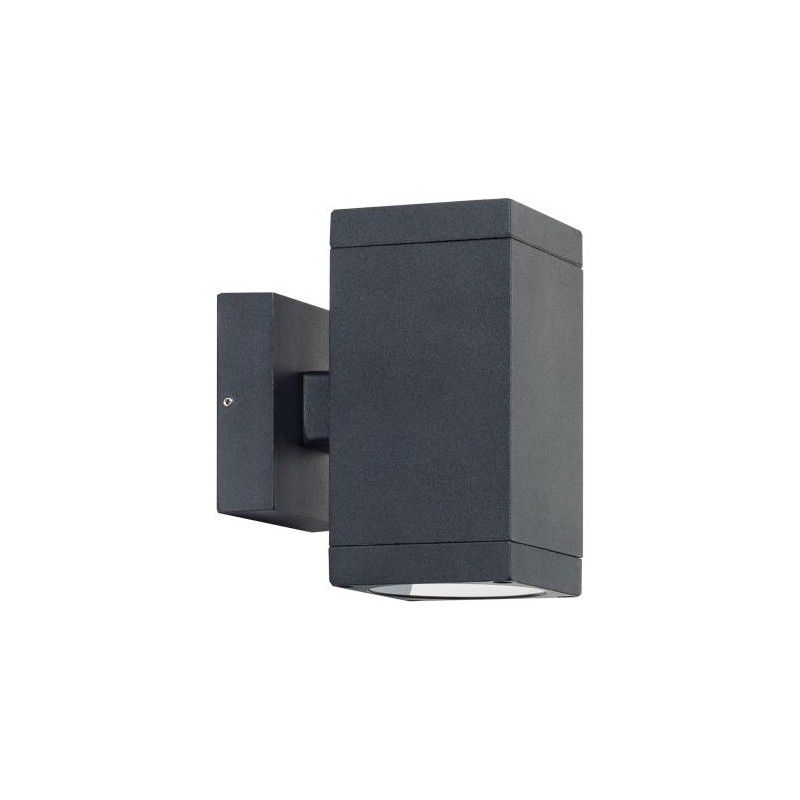 PREZENT RETO SQ 2xGU10/35W, IP54,BLACK, WALL 39034