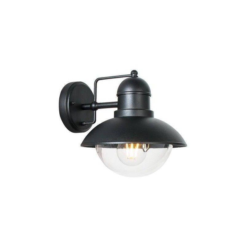 PREZENT HECTOR 1xE27/60W, IP44, MATT BLACK/CLEAR 39036