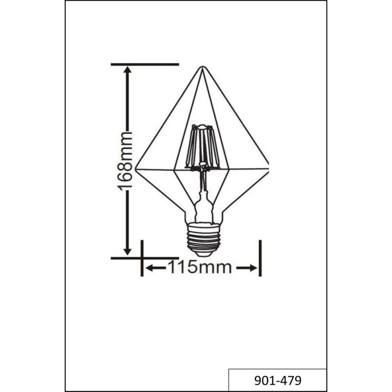 Trio žiarovka LED FILAMENT E27 4W KRISTALL 901-479