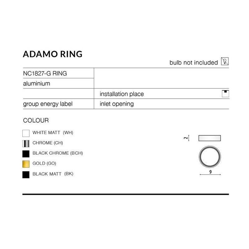 Azzardo Adamo ring black chrome AZ1484