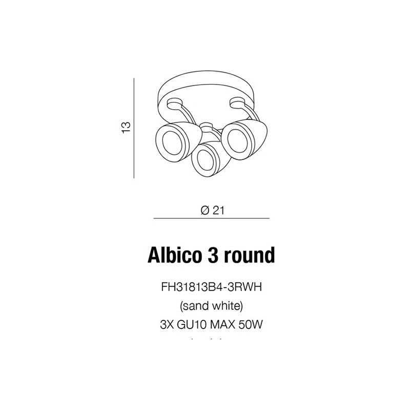 Azzardo Albico 3 round AZ1243