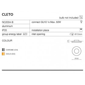 Azzardo zápustné bodové svietidlo CLETO AZ1621