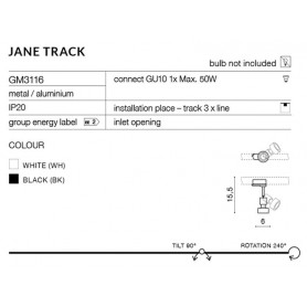Azzardo Jane track black AZ2457