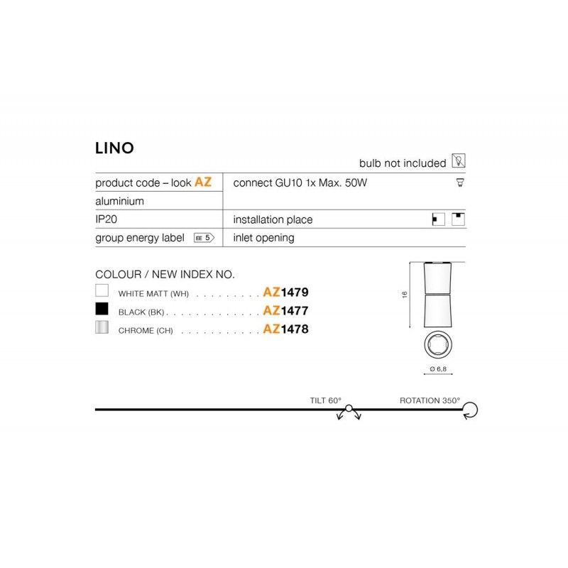 Azzardo stropné svietidlo LINO AZ1477