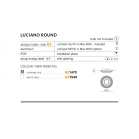 Azzardo Luciano round white AZ1549