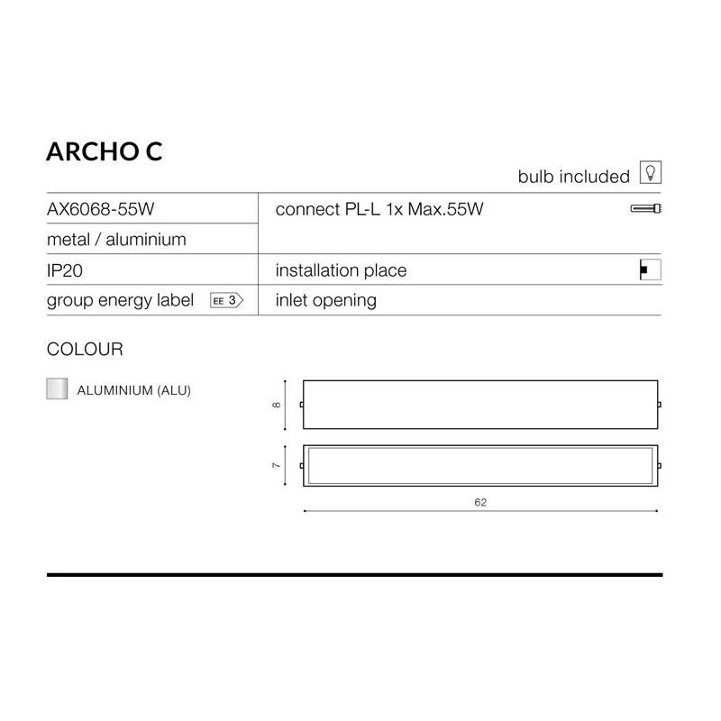 Azzardo nástenné svietidlo ARCHO AZ0201