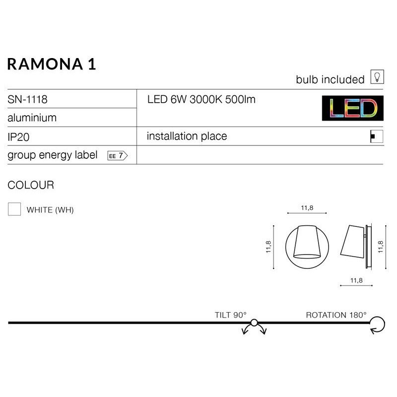 Azzardo nástenné svietidlo RAMONA AZ2565