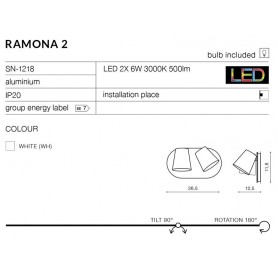 Azzardo nástenné svietidlo RAMONA AZ2563