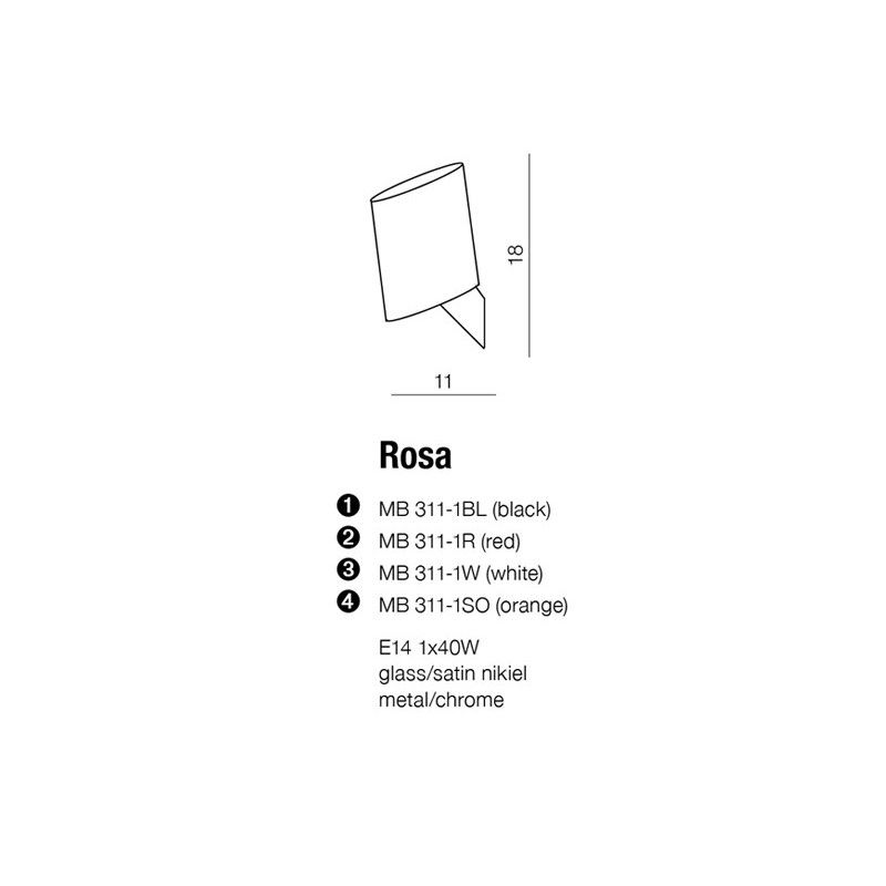 Azzardo nástenné svietidlo ROSA AZ0144