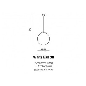 Azzardo závesné svietidlo WHITE BALL AZ2516