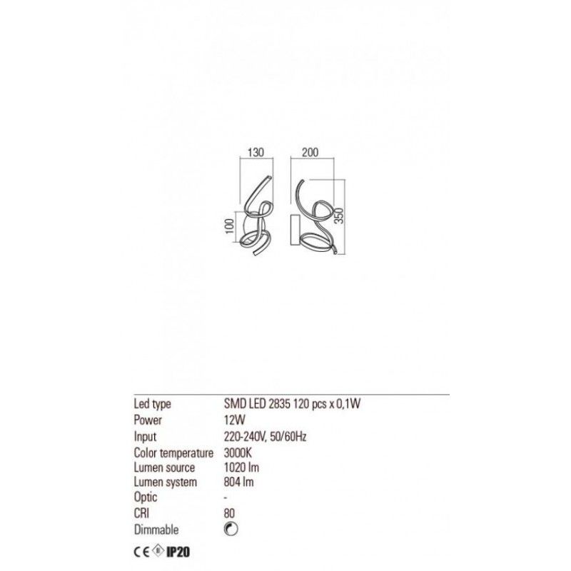 Redo nástenné svietidlo GODART 01-2103