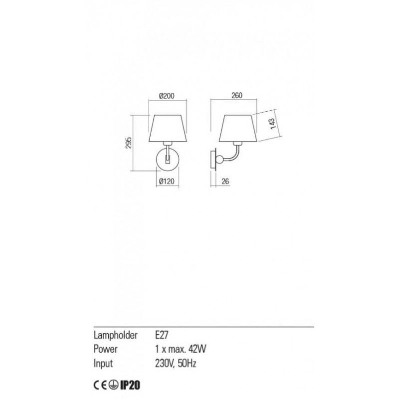 Redo Nástenná lampa MORRIS 01-1978