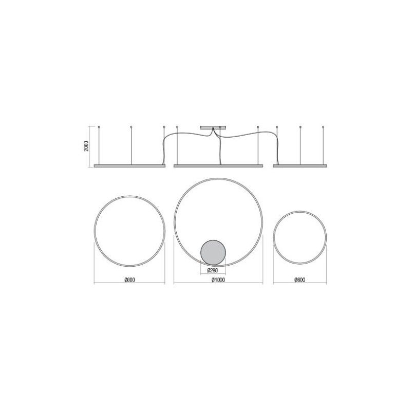 Redo závesné svietidlo ORBIT 01-1954-TRIAC