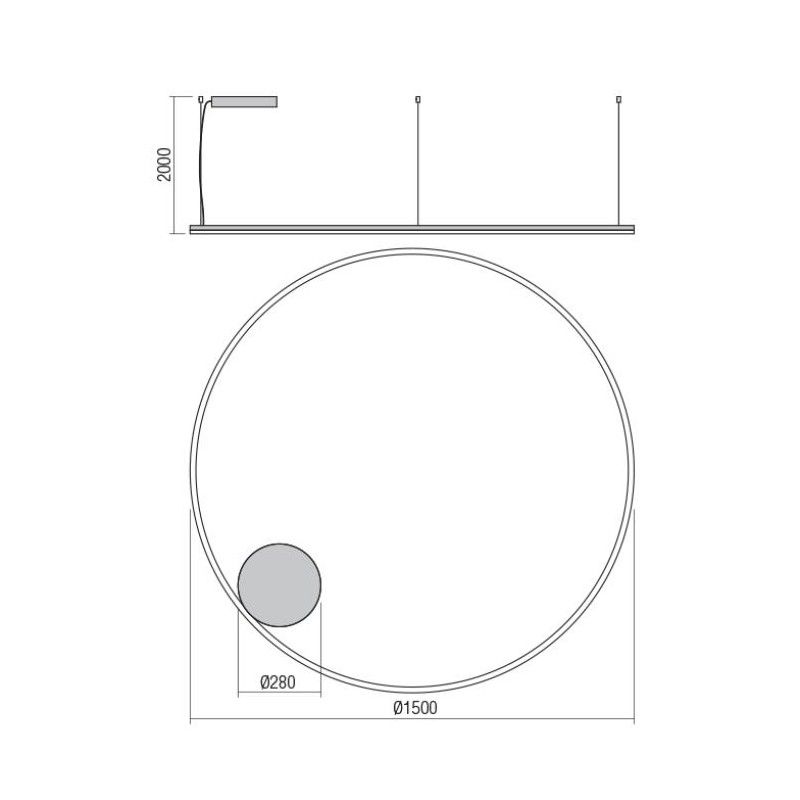 Redo závesné svietidlo ORBIT 01-1921-TRIAC