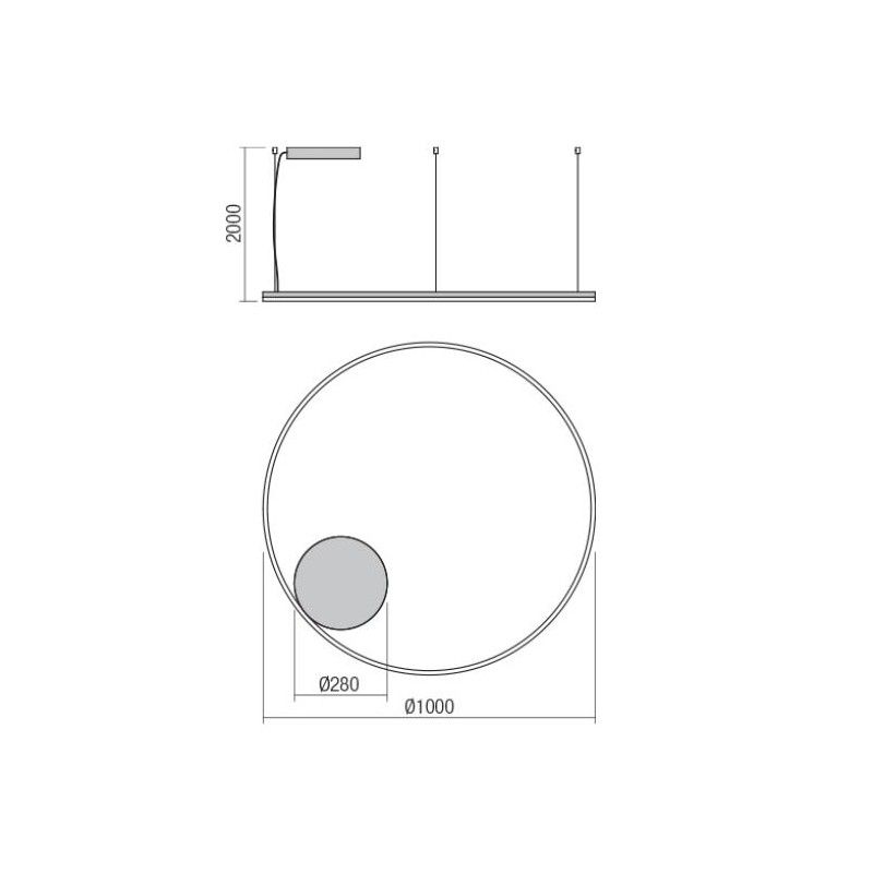 Redo závesné svietidlo ORBIT 01-1917-TRIAC