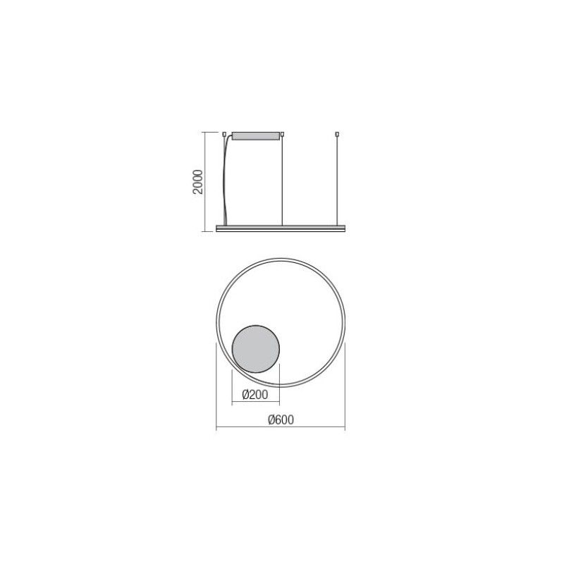 Redo závesné svietidlo ORBIT 01-1912-TRIAC