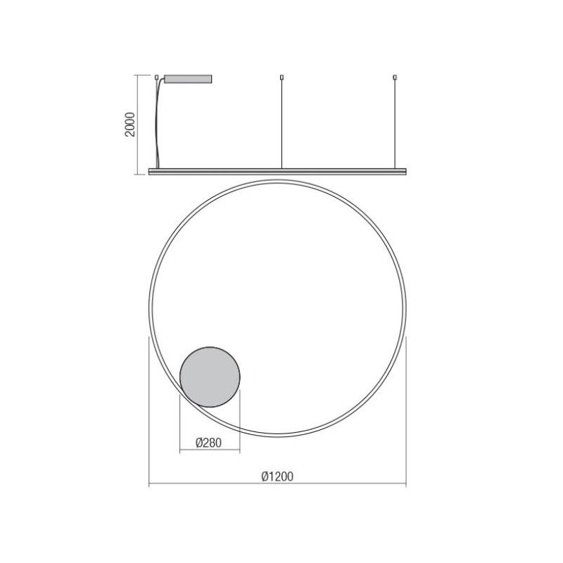 Redo závesné svietidlo ORBIT 01-1717-TRIAC