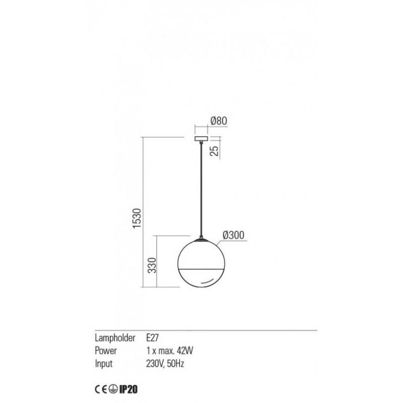 Redo závesná interiérová lampa BERRY 01-2270