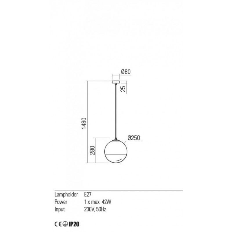 Redo závesná interiérová lampa BERRY 01-2268