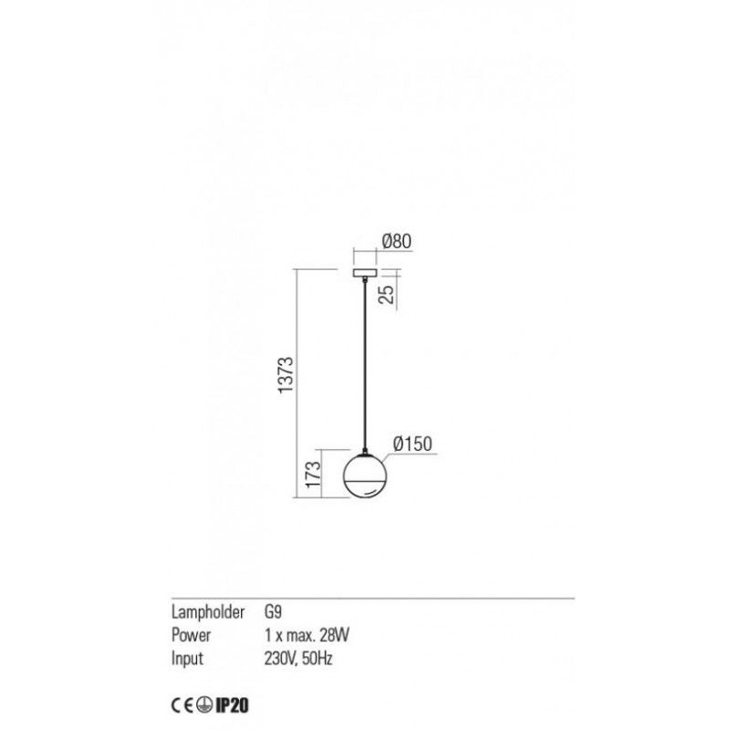 Redo závesná interiérová lampa BERRY 01-2265