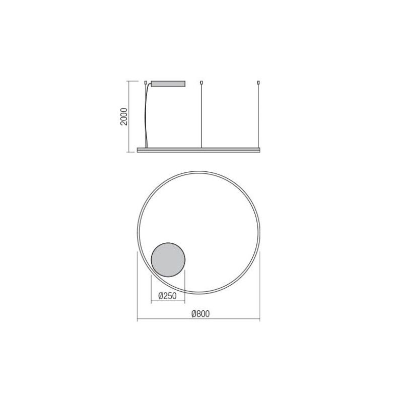 Redo závesné svietidlo ORBIT 01-1712-TRIAC