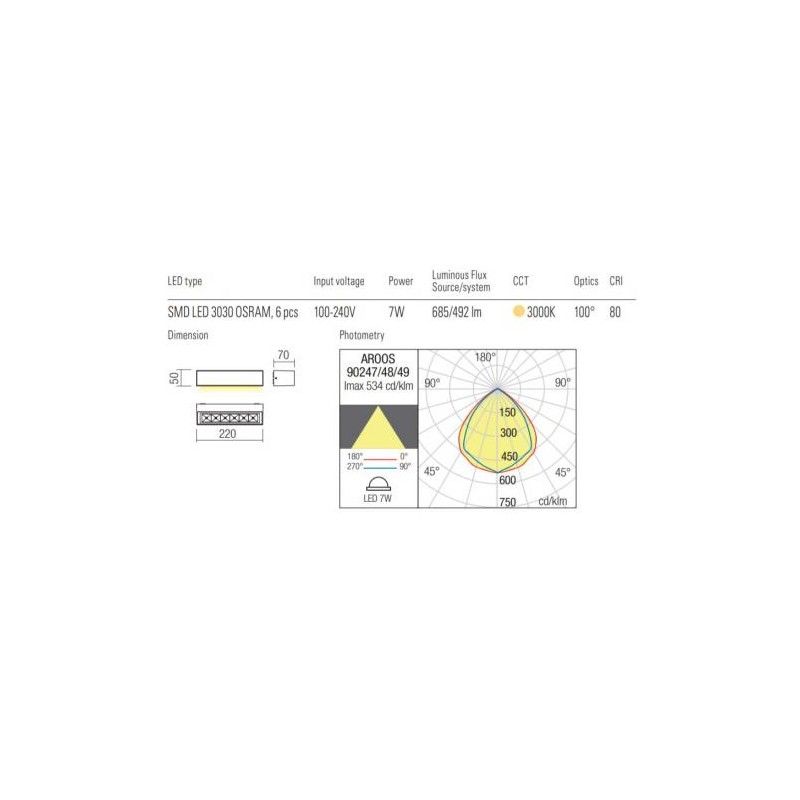 Redo nástenné svietidlo AROOS 90248