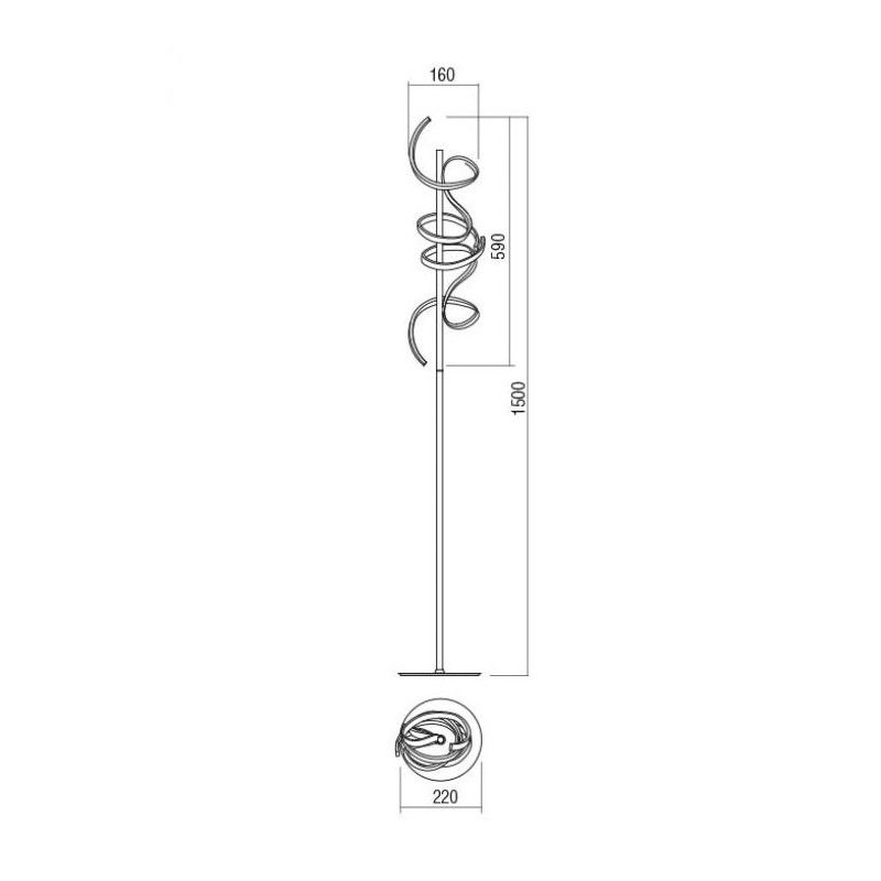 Redo stojanová interiérová lampa GODART 01-2107