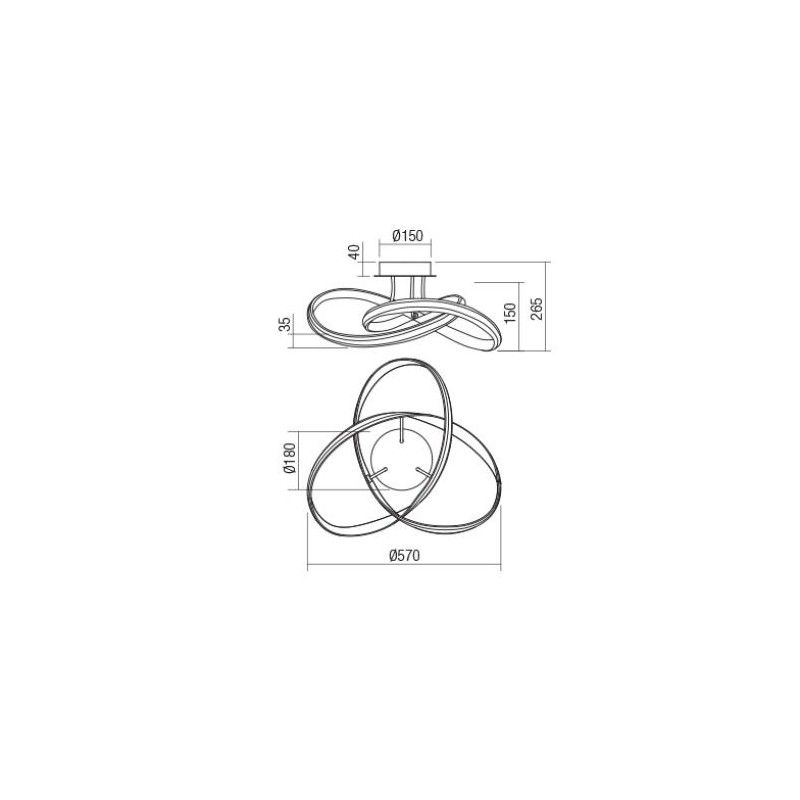 Redo stropné svietidlo NUCLEO 01-1875
