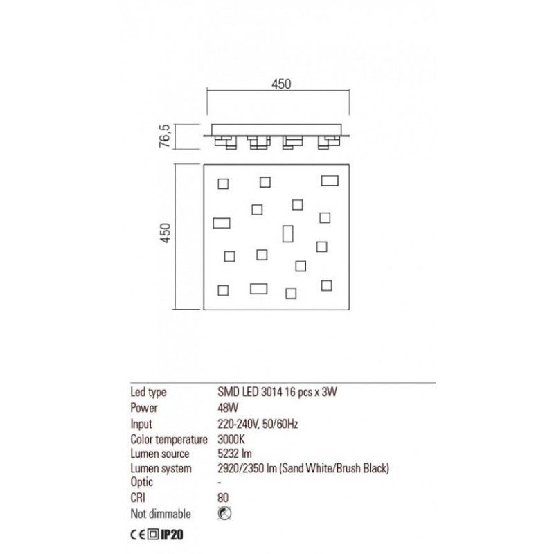 Redo stropné svietidlo PIXEL 01-2016