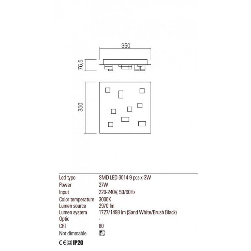 Redo stropné svietidlo PIXEL 01-2014